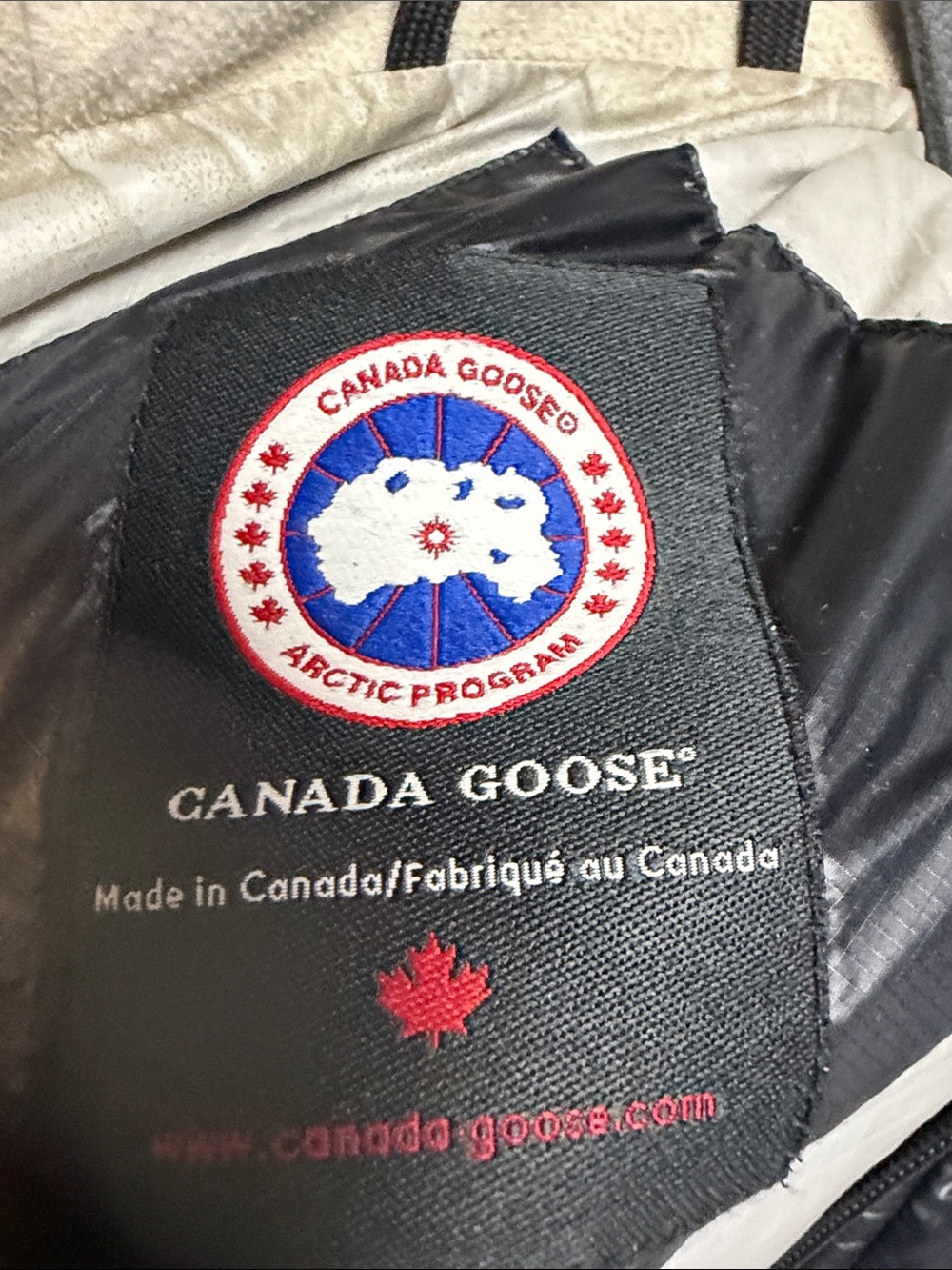 Canada Goose Black Quilted Hooded Puffer with Cream Lining - Picture 11 of 16